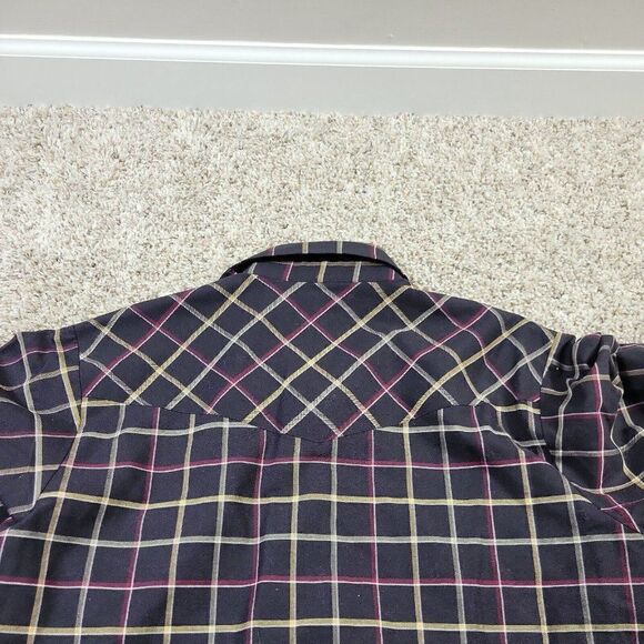 Ely Cattleman Shirt Mens 16/32 Button Up Plaid Multicolor Long Sleeve - Picture 6 of 7